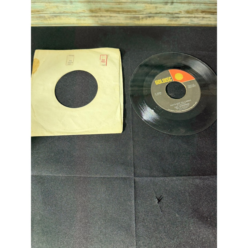 Goldisc Del Shannon 45 RPM 7" Vinyl Runaway Hats Off To Larry G 3064 EX 1979